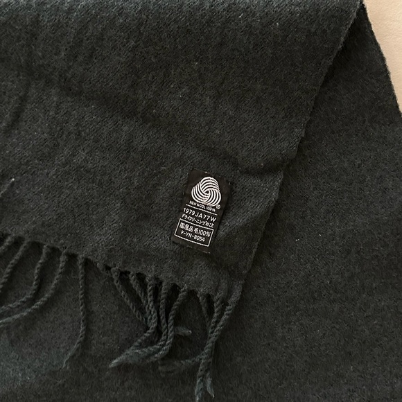 Dark Grey Wool Scarf - Picture 2 of 2